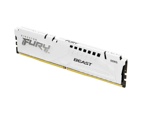 Модуль пам'яті для комп'ютера DDR5 32GB 5200 MHz FURY Beast White Kingston Fury (ex.HyperX) (KF552C40BW-32)
