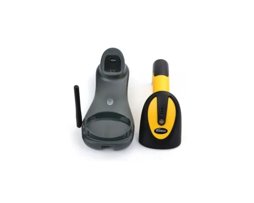 Сканер штрих-кода UKRMARK EV-W2503 2D, 433MHz, USB, IP64, stand, black/yellow (00769)