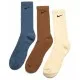 Шкарпетки Nike U NK EVERYDAY PLUS CUSH CREW SX6888-962 42-46 3 пари Синій/Коричневий/Бежевий (196153840775)