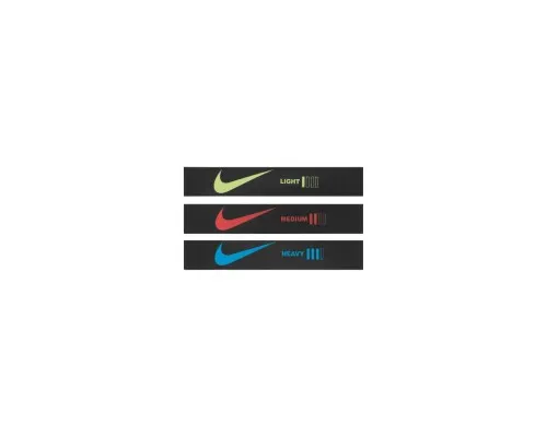 Эспандер Nike Resistance Bands Mini 3 PK NS чорний 3 шт N.100.6723.013.NS (887791406569)