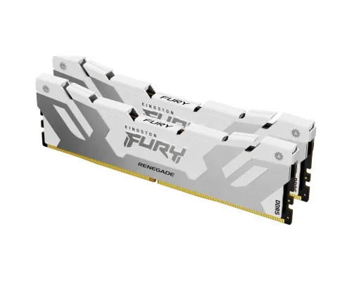 Модуль пам'яті для комп'ютера DDR5 32GB (2x16GB) 7200 MHz Renegade White XMP Kingston Fury (ex.HyperX) (KF572C38RWK2-32)