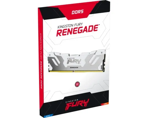 Модуль пам'яті для комп'ютера DDR5 32GB (2x16GB) 7200 MHz Renegade White XMP Kingston Fury (ex.HyperX) (KF572C38RWK2-32)