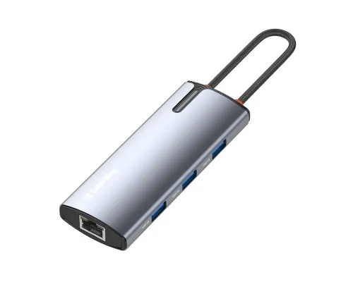 Порт-реплікатор ColorWay Docking Station USB-C 6-в-1 Type C PD 100W/USB3.0х3/HDMI 4К/RJ45 (CW-HUB02)