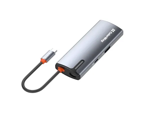 Порт-реплікатор ColorWay Docking Station USB-C 6-в-1 Type C PD 100W/USB3.0х3/HDMI 4К/RJ45 (CW-HUB02)