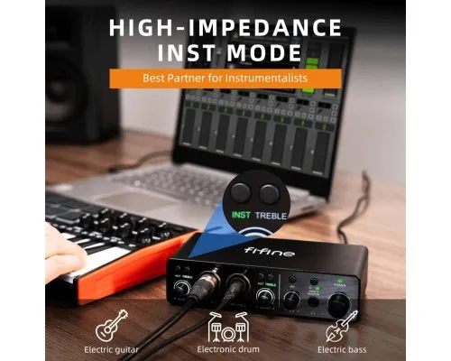 Аудіоінтерфейс Fifine Ampli 3