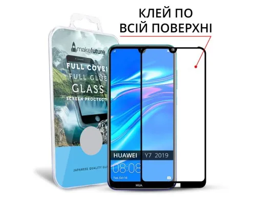 Скло захисне MakeFuture для Huawei Y7 2019 Black Full Cover Full Glue (MGFCFG-HUY719)