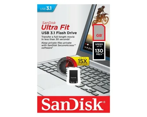 USB флеш накопитель SanDisk 256GB Ultra Fit USB 3.1 (SDCZ430-256G-G46)