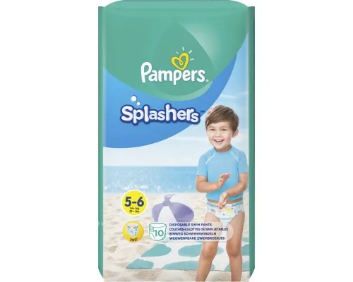 Підгузки Pampers для плавання Splashers Розмір 5-6 (14+ кг) 10 шт (8001090728951)