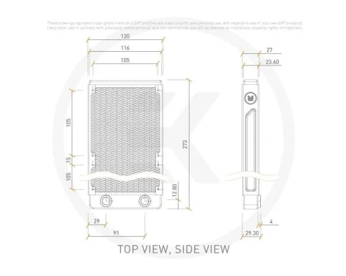 Радиатор охлаждения Ekwb EK-CoolStream SE 240 (Classic) (3831109817322)