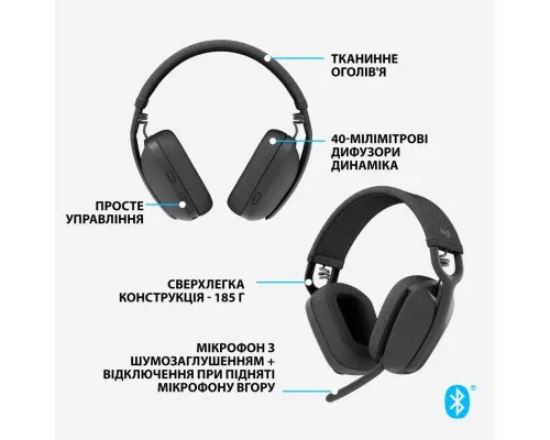 Наушники Logitech Zone Vibe 100 Wireless Graphite (981-001213)