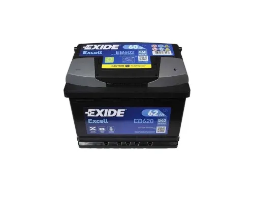 Акумулятор автомобільний EXIDE EXCELL 60Ah Н Ев (-/+) (540EN) (EB602)
