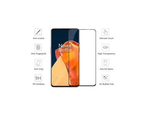 Скло захисне Drobak OnePlus 9 Black Frame A+ (474786)