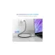 Дата кабель USB-C to USB-C 2.0m US261 18W Round Cable Nickel Plating Aluminum Shell Black Ugreen (50152)