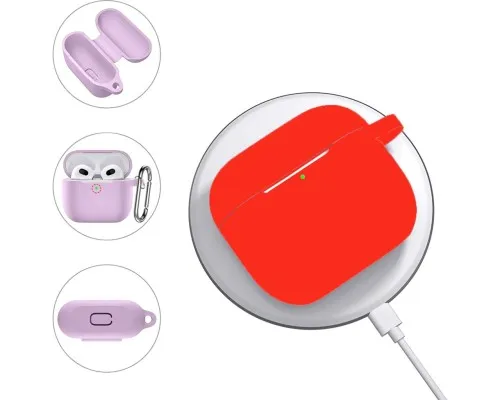 Чохол для навушників BeCover Silicon для Apple AirPods (3nd Gen) Red (707186)