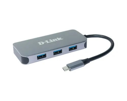 Концентратор D-Link 3xUSB3.0, 1xUSB-C/PD, 1xHDMI 1.4b, 1xGE, USB-C (DUB-2335)