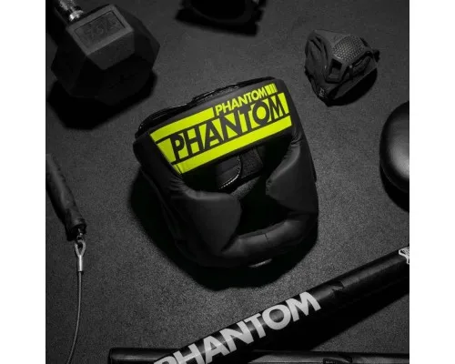 Боксерський шолом Phantom APEX Full Face Neon One Size Black/Yellow (PHHG2303)