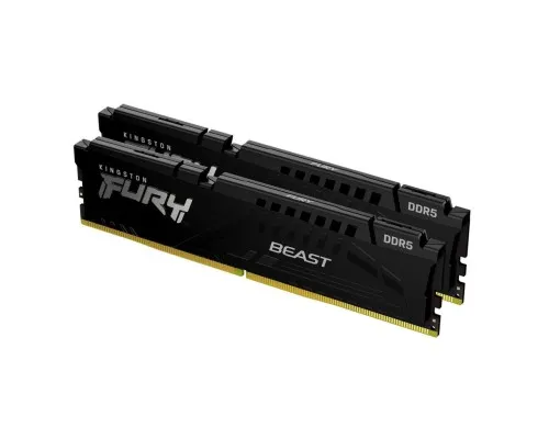 Модуль памяти для компьютера DDR5 16GB (2x8GB) 5200 MHz Beast Black Kingston Fury (ex.HyperX) (KF552C36BBEK2-16)
