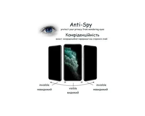 Стекло защитное Drobak Anty Spy Apple iPhone 15 (Black) (292933)