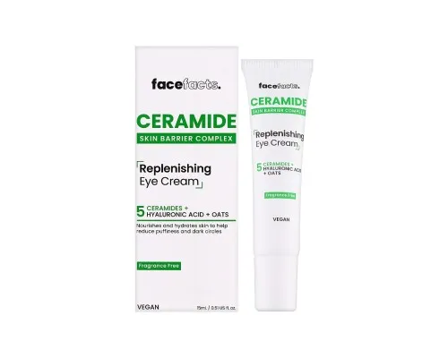 Крем для шкіри навколо очей Face Facts Ceramide Replenishing Eye Cream Відновлювальний з керамідами 15 мл (5031413928600)