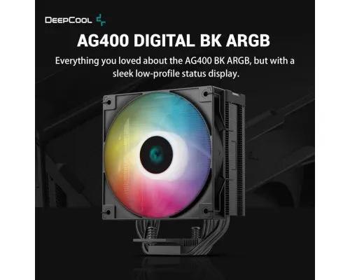 Кулер для процессора Deepcool AG400 DIGITAL BK ARGB