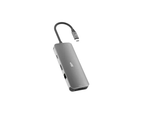 Концентратор Silicon Power USB-C 8-in-1 SR30 Silver Aluminum (SPU3C08DOCSR300G)