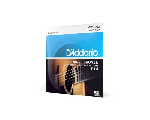 Струни для гітари D'Addario 80/20 Bronze Regular Light (12-53) (EJ11)