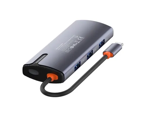 Порт-реплікатор ColorWay Docking Station USB-C 6-в-1 Type C PD 100W/USB3.0х3/USB2.0/RJ45 (CW-HUB03)