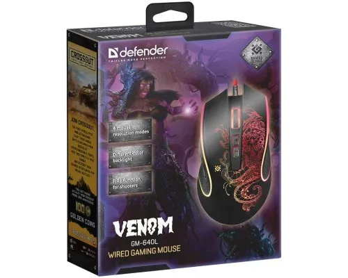 Мышка Defender Venom GM-640L Black (52640)