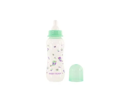 Бутылочка для кормления Baby Team с силиконовой соской 250 мл 0+ мятная (1121_мятный)