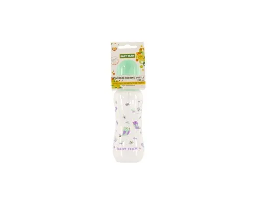 Бутылочка для кормления Baby Team с силиконовой соской 250 мл 0+ мятная (1121_мятный)
