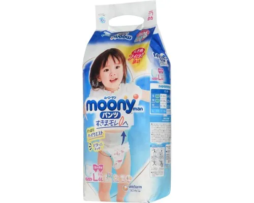 Подгузники Moony трусики для девочек L 9-14 кг 44 шт (4903111206438)