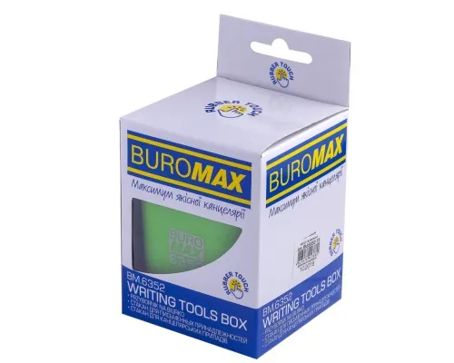 Підставка для ручок Buromax Rubber Touch Квадратна Світло-зелена (BM.6352-15)