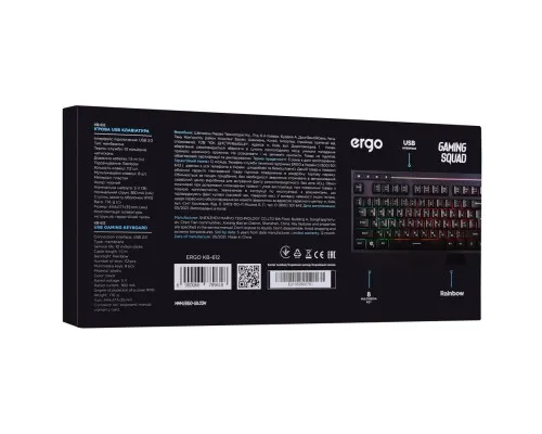Клавиатура Ergo KB-612 USB Black (KB-612)