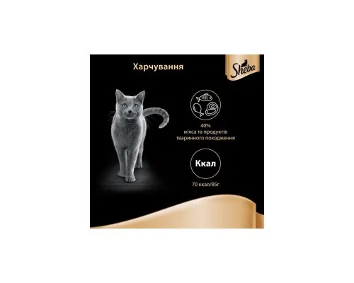 Влажный корм для кошек Sheba cig POU с лососем в соусе 85 г (4770608257279)