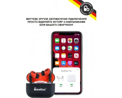 Навушники BeatBox PODS PRO 1 Wireless Charging Black-Red (bbppro1wcbr)