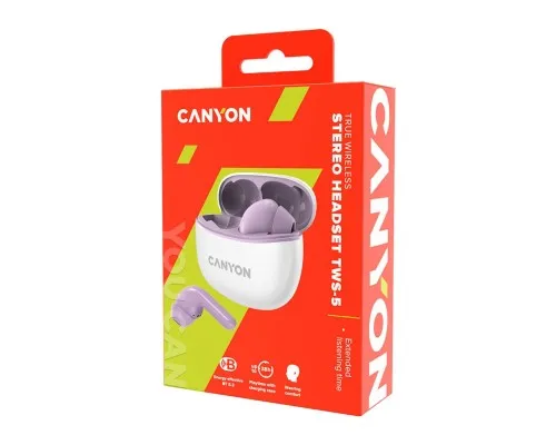 Наушники Canyon TWS-5 Purple (CNS-TWS5PU)