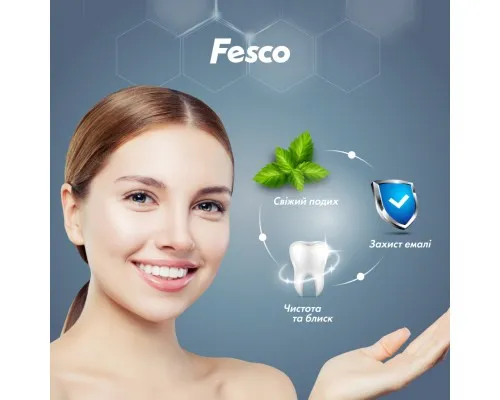 Зубная паста Fesco Charcoal Деликатное отбеливание 250 мл (4823098414056)