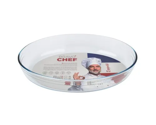 Форма для выпечки Bravo Chef склянна овальна 35 х 24 х 6 см (BC-347B/FR)
