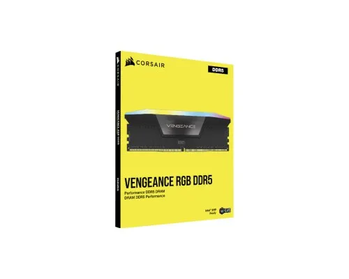 Модуль памяти для компьютера DDR5 96GB (2x48GB) 6400 MHz Vengeance RGB Black Corsair (CMH96GX5M2B6400C32)