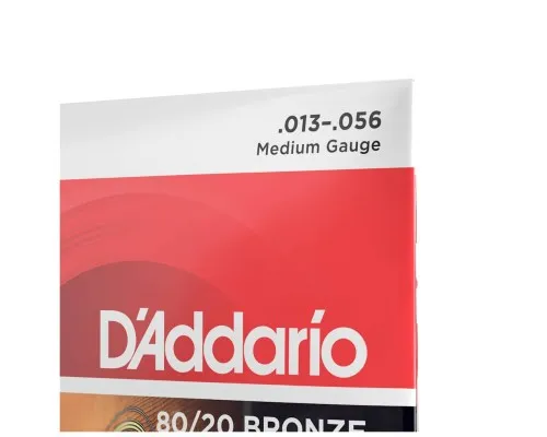 Струни для гітари D'Addario 80/20 Bronze Medium (13-56) (EJ12)