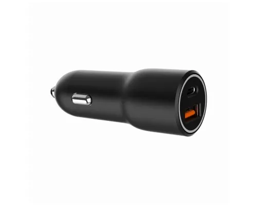 Зарядний пристрій Gembird 1xUSB-A (18W QC3.0) + 1xUSB-C (PD 20W) black (TA-UC-AC2PDQC38-CAR-01)