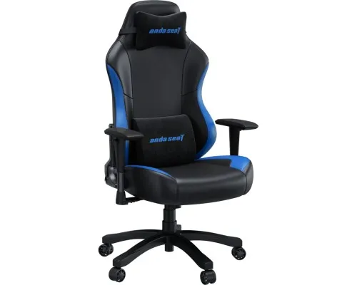 Кресло игровое Anda Seat Luna Color PVC Size L Black/Blue (AD18-48-BS-PV)