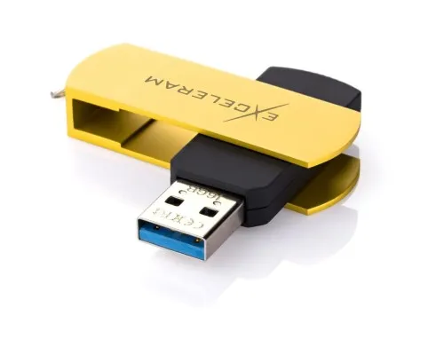 USB флеш накопичувач eXceleram 16GB P2 Series Yellow2/Black USB 3.1 Gen 1 (EXP2U3Y2B16)