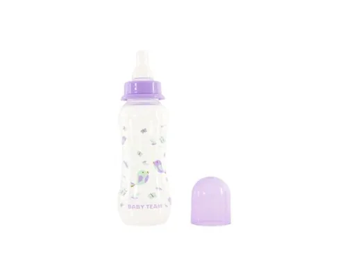 Пляшечка для годування Baby Team з силіконовою соскою 250 мл фіолет (1121_фиолетовый)