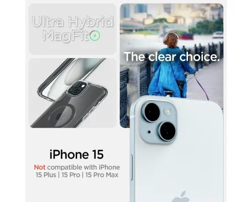 Чохол до мобільного телефона Spigen Apple iPhone 15 Ultra Hybrid MagFit Graphite (ACS06804)