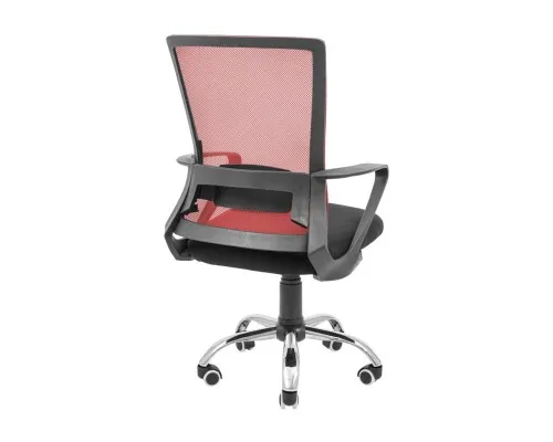 Офисное кресло Richman Робин Хром Пиастра Сетка черная + красная (ADD0003199)