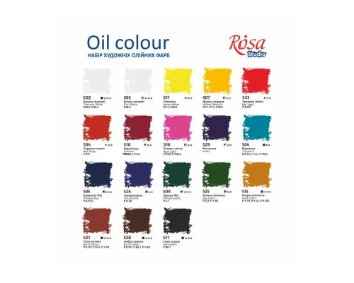 Олійні фарби Rosa 18 кольорів по 20 мл (4823098505518)