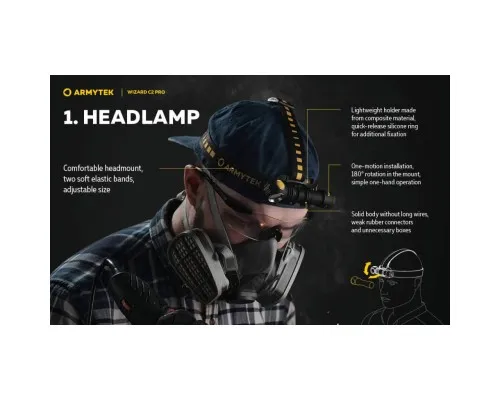 Ліхтар Armytek Wizard C2 Pro Marnet USB Warm (F08701W)