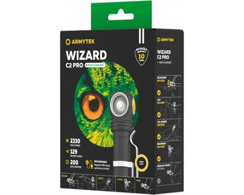 Ліхтар Armytek Wizard C2 Pro Marnet USB Warm (F08701W)