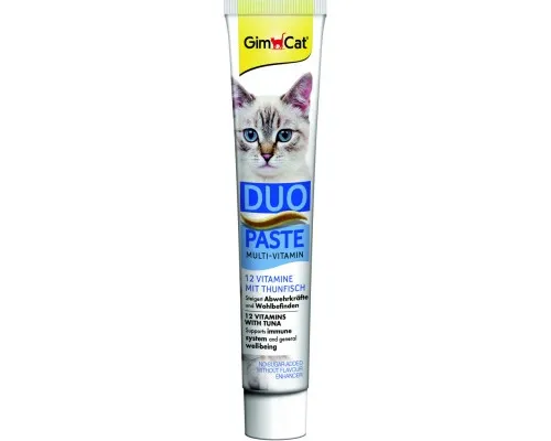 Паста для животных GimCat DUO PASTE Multi-vitamin 12 vitamins with tuna 12 витаминов и тунец 50 г (4002064421858)